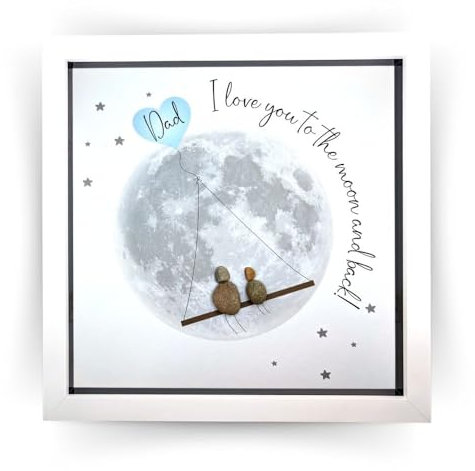 La De Da! Dad I Love You 10Pebble Art Framed Print Gift Idea PPSW400