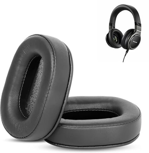 HAIZEEN RP-HD10E Almohadillas de Repuesto compatibles con Panasonic RP-HD10 RP-HD10E Auriculares, Almohadillas (Cuero Más Suave/Espuma de Alta Densidad)