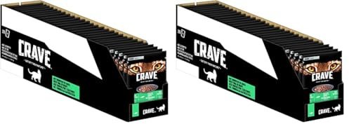 CRAVE Katze Portionsbeutel Sauce mit Thunfisch 28 x 85g (Packung mit 2)