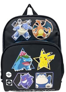 CYPBRANDS Unisex Kinder Pokémon Mochila 30 cm-Geo Rucksack, Schwarz