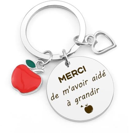 Cadeau Maîtresse d'École - Porte Clef pour Fin d'Année et Noël - Merci ATSEM