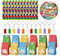 Eymobad 86 Stück Bausteine Party Mitgebsel, Kindergeburtstag Party Mitgebsel Deko,Bausteine Schlüsselanhänger Schnapparmband Aufkleber Partytüten für DIY Blöcken Themen Party Geschenk