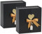 CHARMGIFTBOX Geschenkboxen mit Deckel, 22,9 x 22,9 x 7,6 cm, 2 Stück, kleine schwarze Geschenkbox mit Schleife, ausgefallene Geschenkpapierboxen für Festival, Jahrestag, Trauzeugen, Antrag,