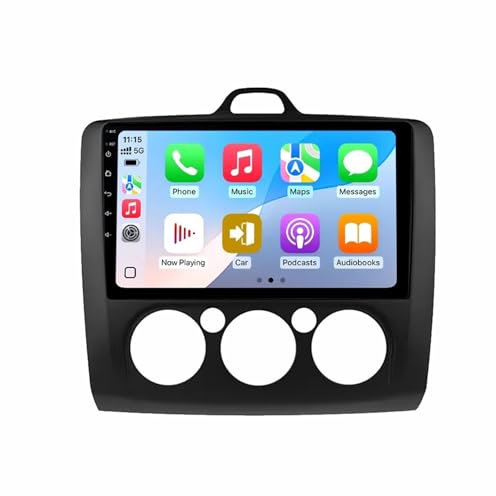 Android 13 2 DIN Pantalla Táctil Radio 9 Coche Pantalla para Ford Focus 2 MK 2 2004-2011 con Enlace Espejo/Navegación GPS/Radio FM/BT/Mandos Volante/Reproductor Multimedia(6G+128G)