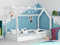 Interbeds Hausbett 160x80cm Montessori Kinderbett Bodenbett Holzbett Einzelbett mit Rausfallschutz mit Lattenrost