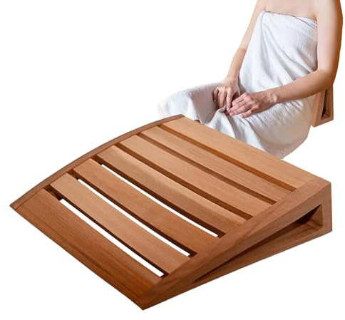 Holz-Sauna-Kopfstütze, 38 x 31 x 7 cm, rutschfestes, atmungsaktives Kissen, Bequeme entspannende Nackenstütze, Sauna-Rückenlehnenkissen für Zuhause, Spa, kommerzielle Damen, Herren, Komfort
