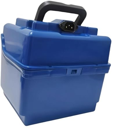 harayaa Aufbewahrungsbox für E Bike Akkus, Wasserdicht, mit Griff, Zubehörtasche, Akkuhalter, Blau