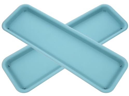 Yardenfun 2 Stück Untersetzer für Topfpflanzen aus Pp Kunststoff Rechteckig mit Wasserdichtem Verstärktem Design als Pflanzgefäß Abtropfschale für Innenbereich