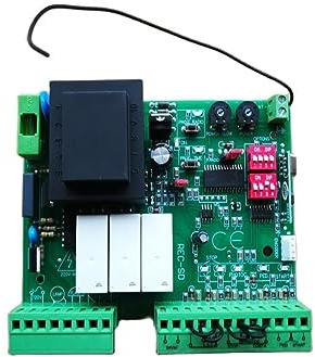 Door Motor Controller Circuit Board Electronic Card for Sliding Door Opener AC Model 433.92Mhz Residential(8 Remote)