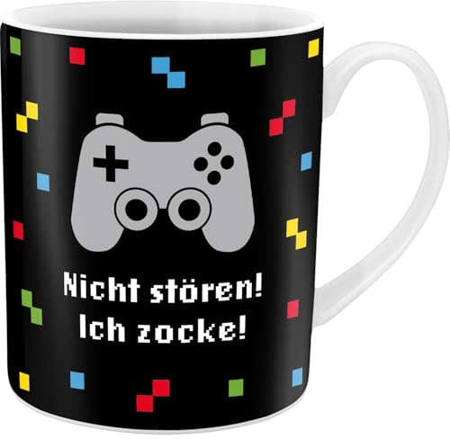 XL-Tasse Motiv Zocken: XL-Tasse mit Motivdruck Nicht stören! Ich zocke!, in Geschenkbanderole