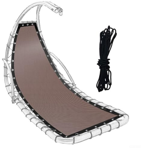 Rackumic Ersatz-Sitztuch für Hängeschaukelstuhl, 64 x 197 x 23 cm, Ersatzbezug für Terrasse, Gartenliege, Gleitbank (Kaffee B)