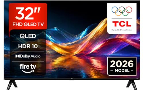 TCL 32V5D – Smart TV QLED Full HD HDR da 32 con Fire TV | Direct LED, Apple AirPlay 2, Press & Ask Alexa, Metallic Bezel-Less Design
