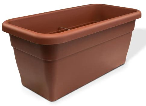 MePla Blumentrog - länglicher Blumentopf - wetterfestes Pflanzgefäß - UV-beständiger Blumenkübel - Pflanzentopf - Pflanzen-Trog - 80x39 cm (Innen: 72x33 cm) - Terracotta