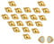 MOAMUN 20 Stück Magnetverschluss Armband, 6MM Runde Magnetverschluss Kette, Verschlüsse für Armbänder Schmuck Kettenverschluss für Halsketten Fußkettchen Schmuckherstellung DIY Handwerk (Gold 6mm)