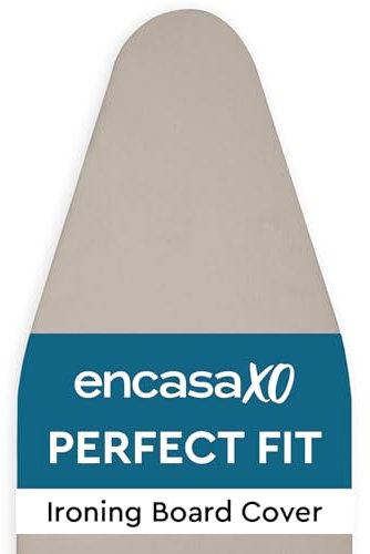 Encasa XO Ersatzbügeltischbezug mit extra dickem 4-mm-Filzpolster - Beige - einfarbig Baumwolle, elastisch, (Passt zu X-Large Standardbrettern von 135x45 cm) Wärmereflektierend