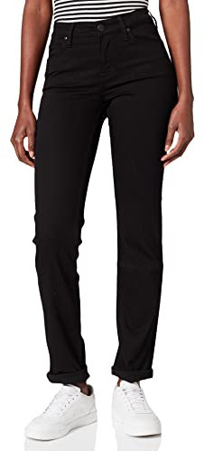 Lee Femme Marion Straight Jeans, Black Rinse, 30W / 31L EU