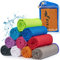 Fit-Flip Airflip Kühltuch - Ice Cooling Towel - das kühlende mikrofaser Sporthandtuch für Nacken und Hals - Kühlhandtuch für Fitness und Sport (orange-dunkel Grauer Rand, 100x30cm)