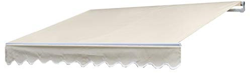 Mendler Alu-Markise T792, Gelenkarmmarkise Sonnenschutz 5x3m - Acryl Creme