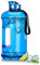 VENNERLI Half Gallon Water Bottle 100% Leak proof BPA Free 2.2L Reusable Durable big Water Gym Jug with Handle Flip Cap for Camping Sports Workouts Hiking Outdoors 2.2Litre (Blue)