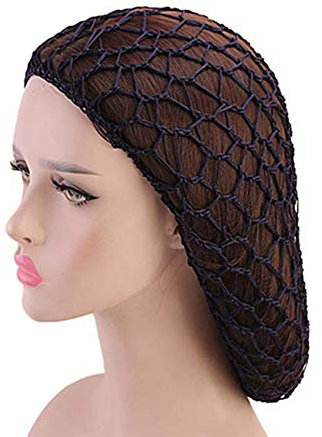 Egurs Haarnetz Haarpflegenetz Long Netz Form Schlaf Mütze Nachtschlafmütze Schwarz