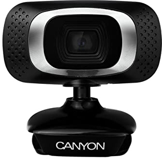 CANYON CWC3 3 Megapixel Kamera USB 2.0 mit Mikrofon, Schwarz