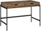 HOMCOM Computertisch Industriestil Schreibtisch Bürotisch mit Schubladen Home-Office Tisch MDF Metall Braun+Schwarz 110 x 55 x 75 cm