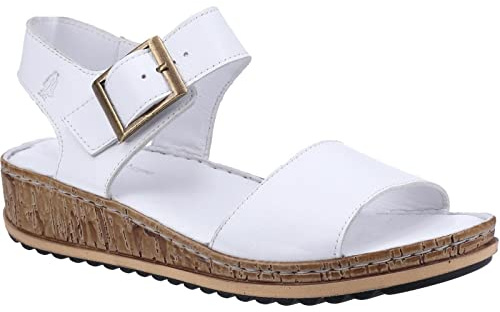 Hush Puppies Womens Ellie Wedge Sandal, White, 7 UK