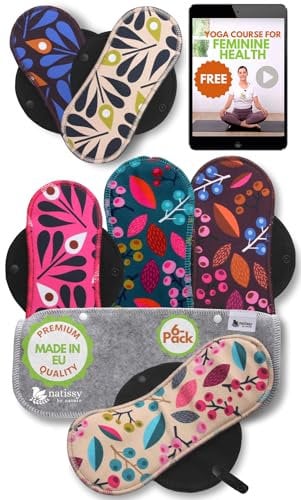 Waschbare Binden bio Baumwolle; 6-Pack (Größe S+M) MINI Stoffbinden waschbar MADE IN EU; wiederverwendbare Binden Waschbar; Waschbare Stoffbinden für Menstruation; Baumwollbinden Damenbinden waschbar