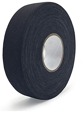 UKUSI Hockey Stick Tape, HandleTape 2.5cm*25m Racket Grip Polyester-Cotton Field Hockey Stick Grip Tape Suitable for Hockey Squash Racket Badminton Grip Skipping Rope Fishing Rod (Black)