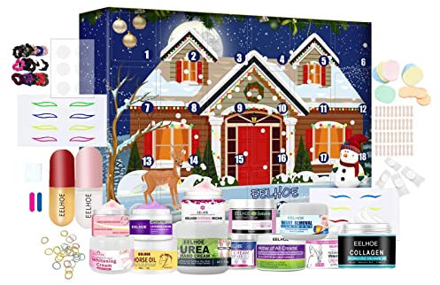 PAIQIU Beauty Make-up und kosmetisches Frauen 2021 Adventskalender mit 24 einzigartigen Verwöhnmomenten Weihnachts-Countdown-Hautpflege-Set