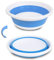 SIC - Bassine Pliable, Bassine Plastique (31cm, Bleu) Panier Linge Pliable, Petite Bassine, Bol Pliable, Utile dans la Salle de Bains, Cuisine, Jardin, Camping, en Caoutchouc thermostatique