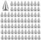 100 Pcs 7x10 mm Cone Spikes Studs Rivets Metal Bullet Cone Spikes with Screwbacks Punk Leather Rivets Metallic Cool Craft Clothes Rivets for DIY Leather Craft Collar Belt Bag Shoe Decoration, Silver