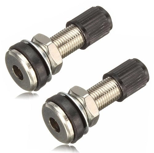 Grapelet 2 pièces de valves de pneus pour Motos et Voitures avec tiges à valves et Capuchons à poussière
