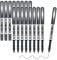 Gelanty Tintenroller Stifte, 16 Stück Schwarz Gelstifte Gelschreiber, 0,5mm Gel Kugelschreiber für Schreiben, Journaling, Notizbuch, Bürobedarf für Schule und Geschäft & Skizzieren