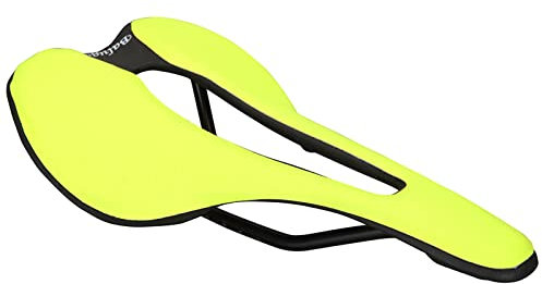 YouLpoet Fahrradsitzrad Fahrrad Sattel Professionell Mountainbike Nylon Faser Sattel MTB Fahrradkissen,Gelb