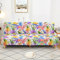 DOTBUY-SHOP Sofabezug Ohne Armlehnen, Armlose Sofabettüberzug, Stretch Weich Antirutsch Spandex Palmblattdruck Sofa Schutz Schonbezug für Klappsofa Bett ohne Armlehnen (Bunter Garten,120-150cm)