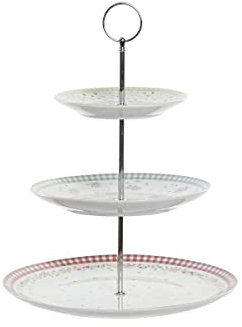 DKD Home Decor Frutero Color Multicolor, de Metal y Porcelana (27 x 27 x 34 centímetros) S3036965 - EAN: 8424001929818
