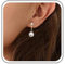 TseenYi Gold Pearl Drop Earrings - Vintage Pearl Ear Studs for Bridal Wedding Occasions