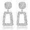Diamday Orecchini a Clip per Donna Orecchini Pendenti a Clip in Oro Argento Rosa Caldo Grande Orecchini Pendenti con Goccia Geometrici Non Piercing
