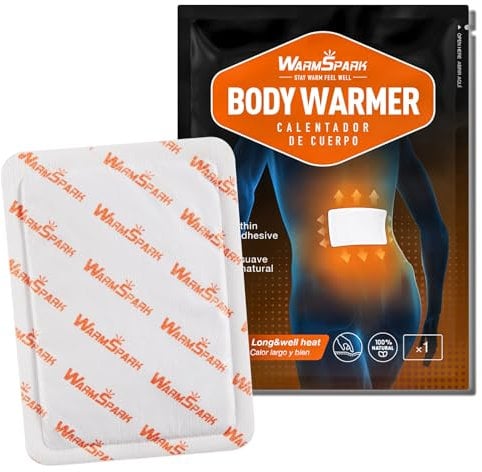 WarmSpark Body Warmers with Adhesive - Heat Warmer Patch Disposable Air Activated Hot Warmers - Up to 12 Hours of Heat - WarmSpark (10 Packs)