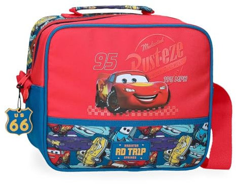 Disney Joumma Bags, Cars RD Trip, Federmäppchen für die Schule, Kulturbeutel für Kinder, aus Polyester., rot, Kulturbeutel