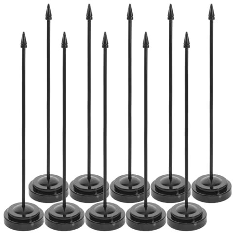 CIYODO 12pcs Table Flag Pole Set with Base Desktop Flag Stands Holders for Office and Meeting Room