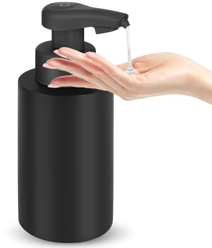 Phneems Seifenspender Automatisch Elektrischer Automatic Soap Dispenser Mit Sensor No Touch Sensor Automatischer Seifenspender FüR Bad,KüChe,BüRo Schwarz