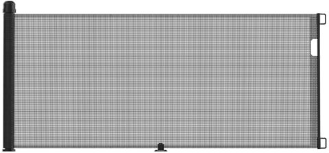NAIZY Rejilla de protección para escaleras, 87 x 0-300 cm, para bebés, adecuado para escaleras, puertas interiores y exteriores, color negro, LMZJ-(HAG1394B)