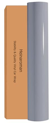 Heinaroman Autofolie für Karosserieschutz Kratzfestigkeit Air Release Technology 30.5 X 152CM Grau Glänzend Car Wrapping Folie Vinylfolie