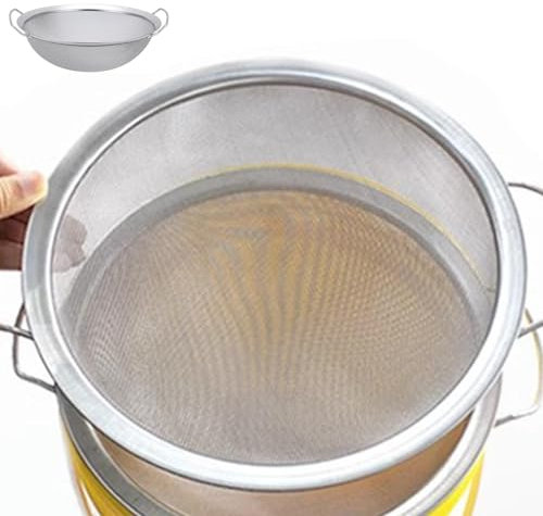 fine mesh sieve, fine mesh strainer | 60 mesh emulsion honey strainer - Honey strainer for emulsion, paint bucket filter tool, wire sieve with handle for house, re