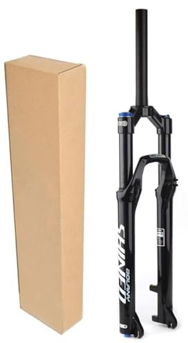 ZECHAO Fourche Avant À Suspension Pneumatique 27,5/29 Pouces, Alliage D'aluminium Débattement 120 MM 1-1/8 for VTT, Frein À Disque, Réglage Rapide du Rebond du Vélo(Black- Manual Lock,29inch)