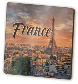 1 x Paris Square Magnet - France French City Travel Holiday Fridge Magnetic Travel Holiday Family Friend Women Men #82346