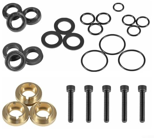 Pressure Washer Pump Seal Kit with Check Valve Compatible with Models For 190595GS and 190711GS, Includes 27 Pieces