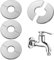 WAIZHIUA 4 Stück Edelstahl Rosetten Abdeckung, 28mm Rosetten Abdeckung, Bekorative Abdeckungen Für Rohre, Edelstahl Rohrmanschetten Für Wasserhähne, Rohre, Heizkörperrohre(Silber)
